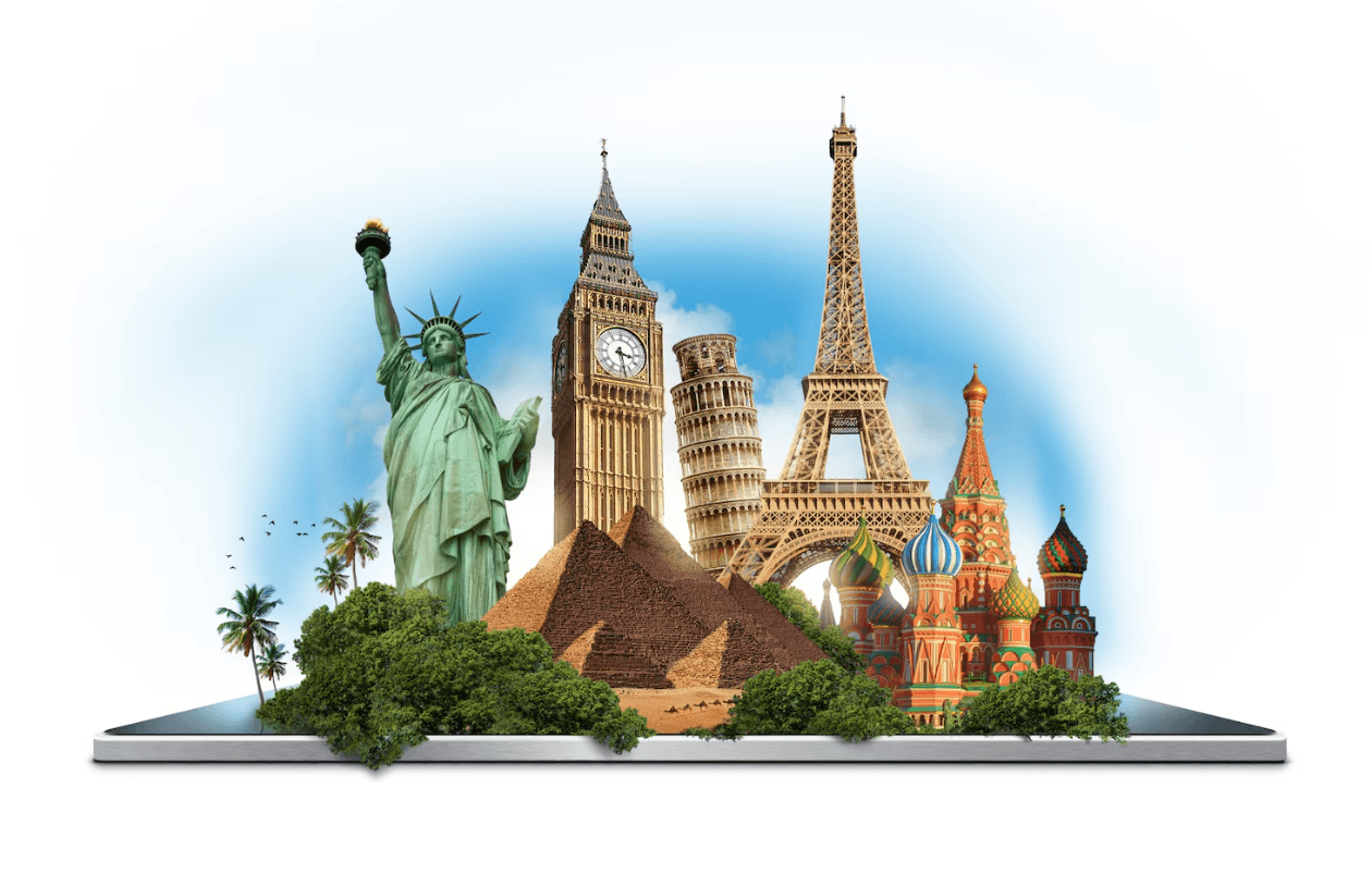 World Map showing global reach